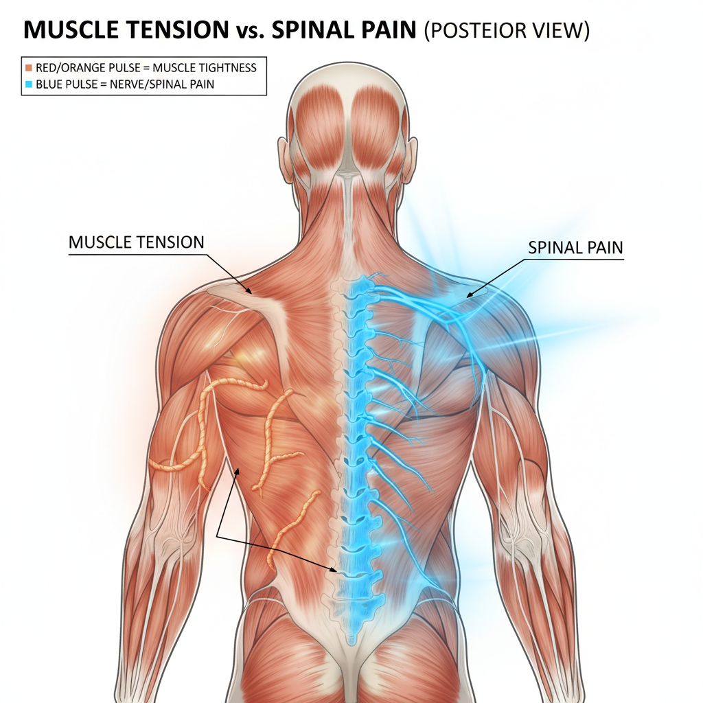 muscle tension vs spinal pain